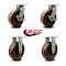 Service Caster 10 Inch Heavy Duty High Temp Phenolic Swivel Caster Brakes 2 Rigid SCC, 2PK SCC-KP92S1030-PHRHT-SLB-2-R-2 - alternate 7